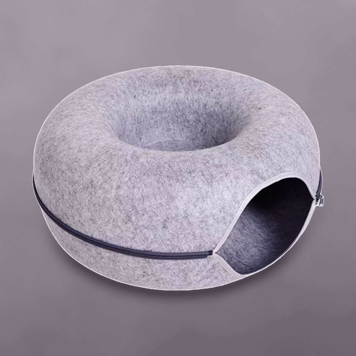 Luna 2-in-1 Felt Cat Bed & Play Tunnel