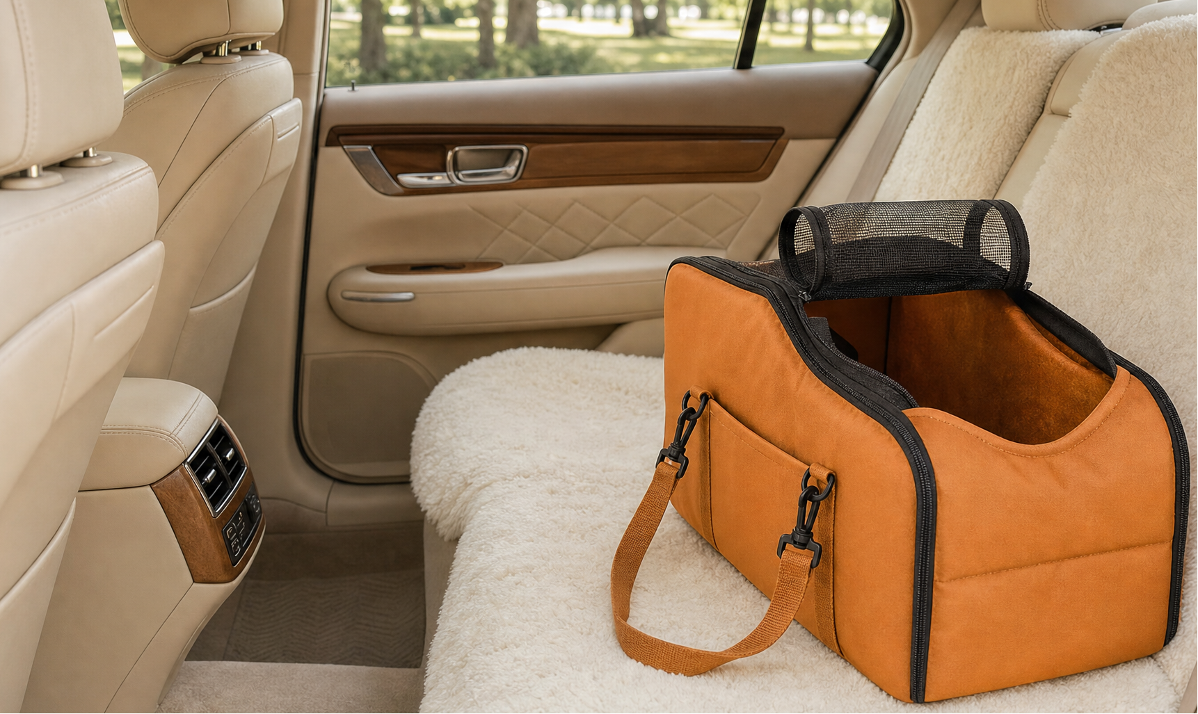 Voyage pet carrier showing the soft removable lining