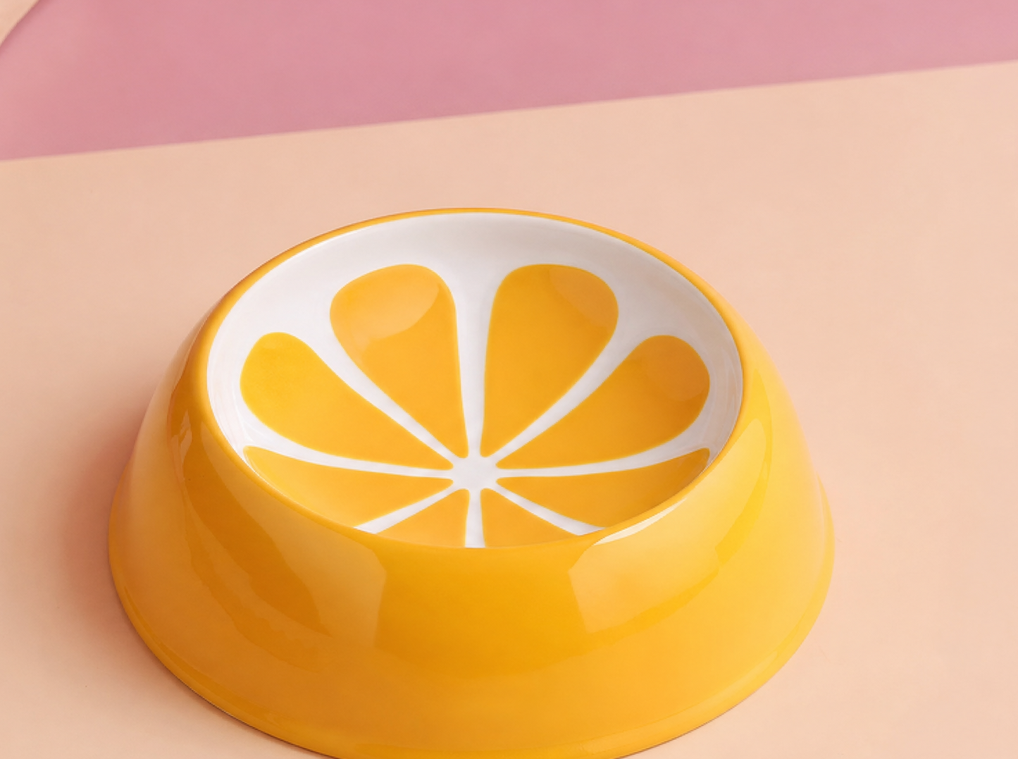 Frutta fruit-shaped pet bowls shown together