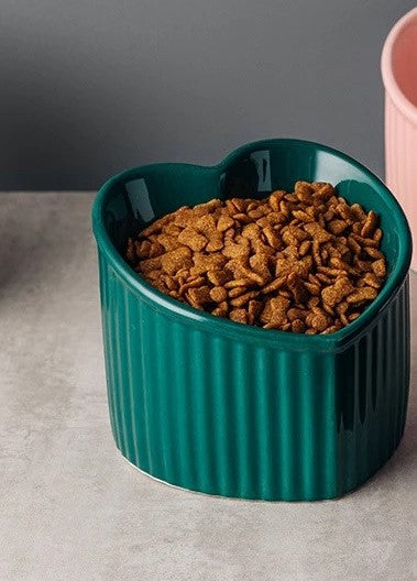Mira tilted cat bowl viewed from above showing the angled interior
