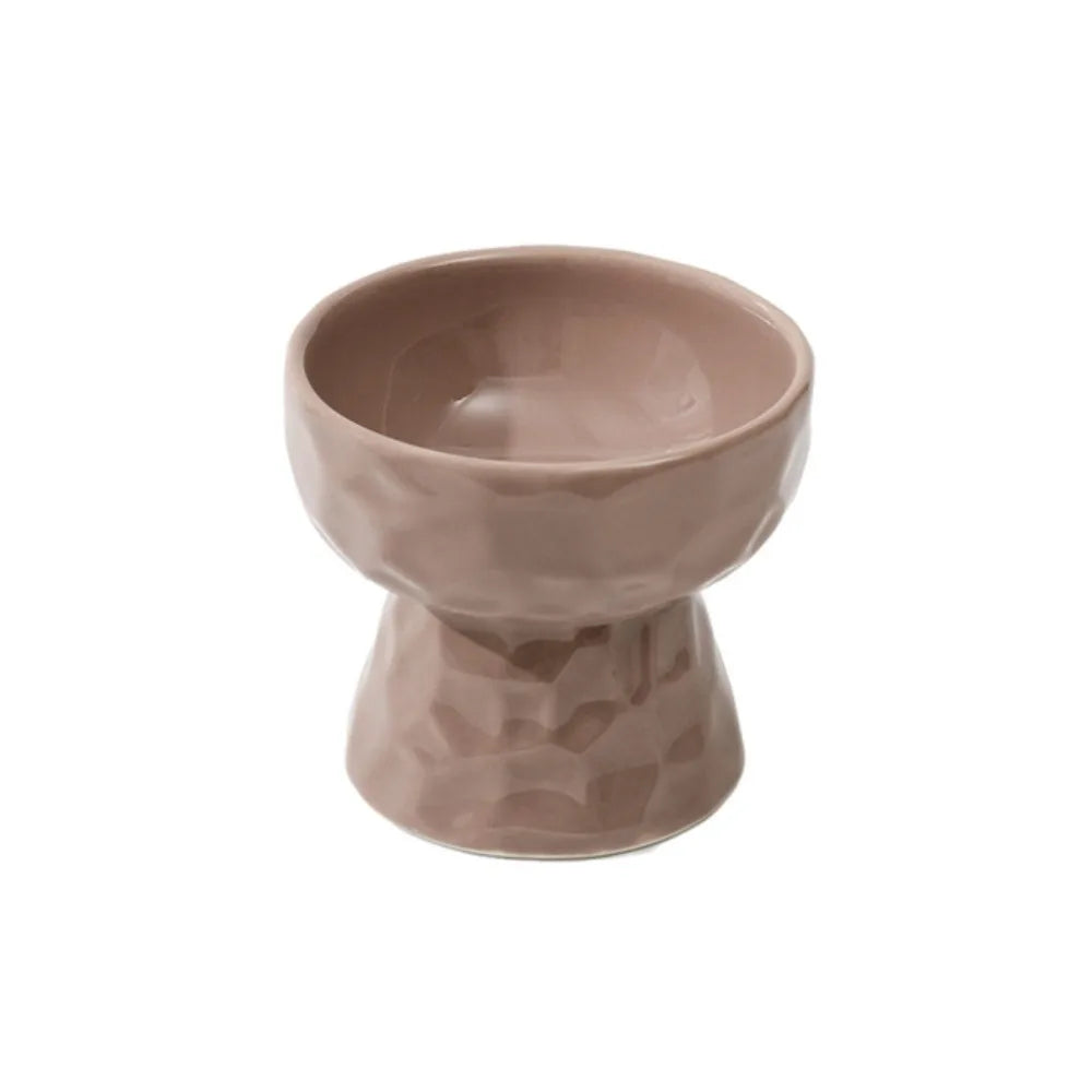 Sora pedestal pet bowl shown in a soft neutral colourway