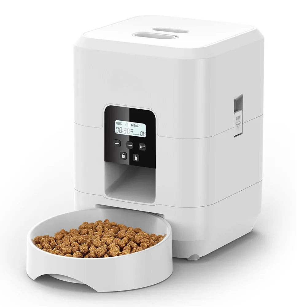 SmartServe pet feeder with the removable feeding bowl